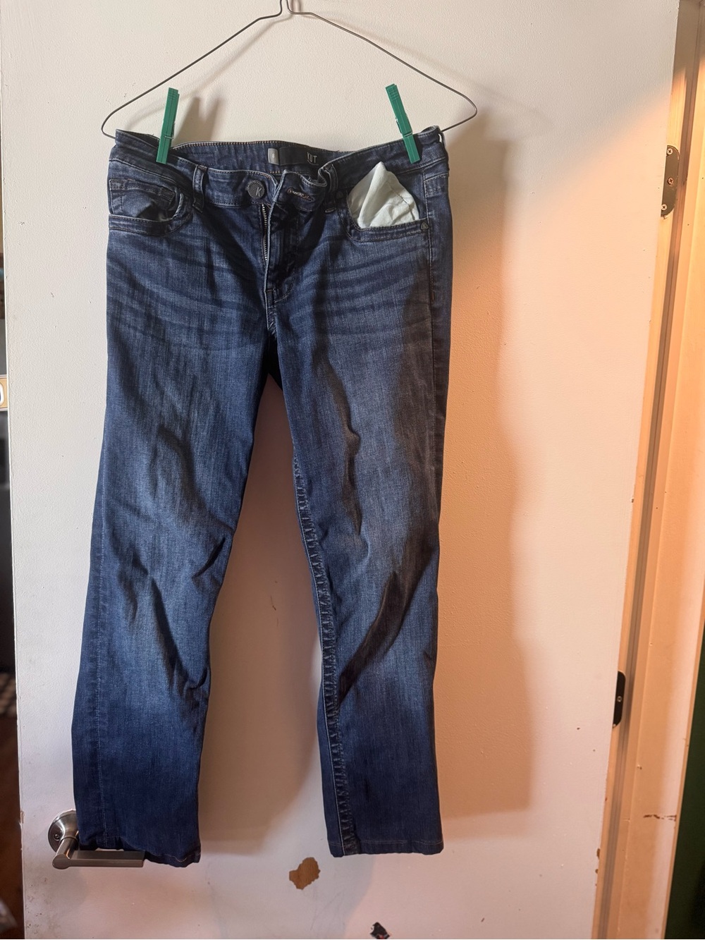 Kut from the Kloth Women's Dark Blue Straight Leg Jeans